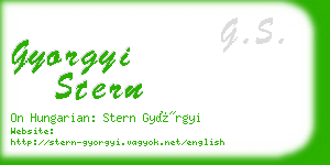 gyorgyi stern business card